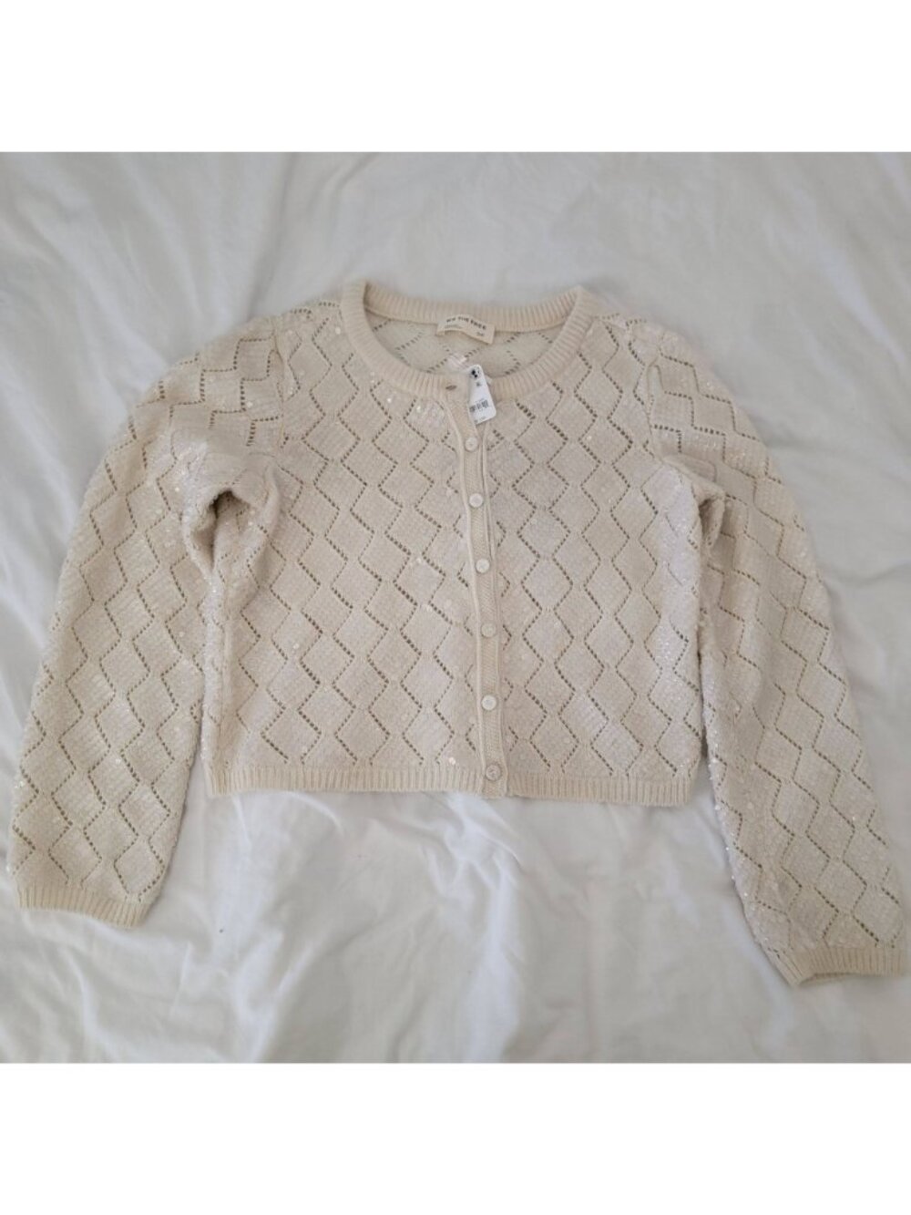 Free People Mermaid Cardigan Vintage Wool Boho Chic 90s Layering Womens S - Picture 2 of 7
